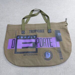 Vintage Esprit Tote Brown Canvas Large Sample